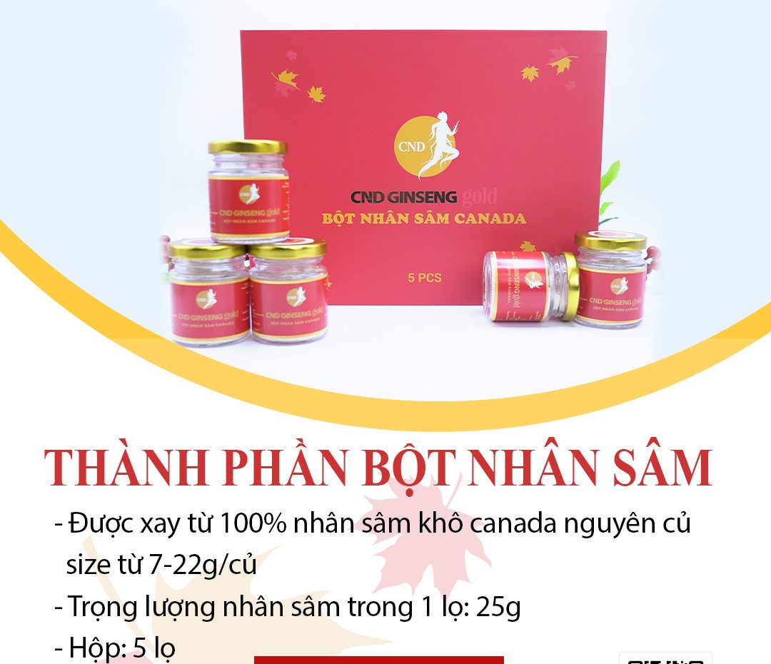 Set 2 bột nhân sâm CANADA CND GINSENG Gold - Ảnh 8