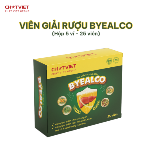 Byealco - Hỗ trợ giải rượu và cải thiện chức năng gan (Hộp 25 viên)