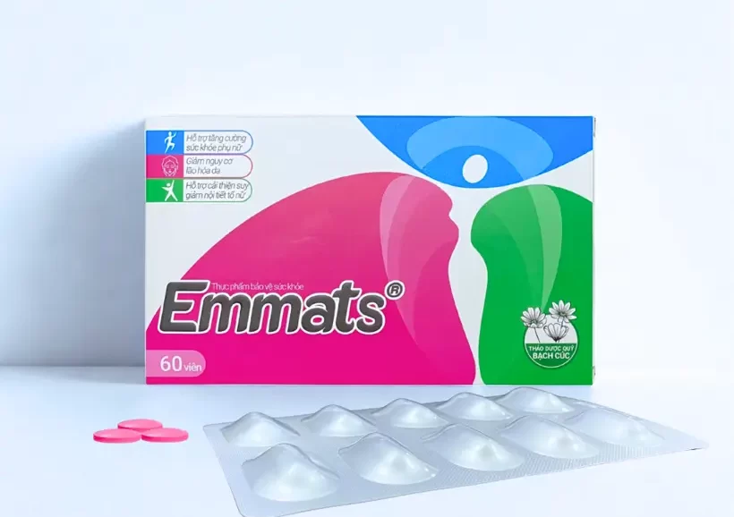 Emmats hỗ trợ cân bằng nội tiết tố (60 viên) khí sắc, thăng hoa