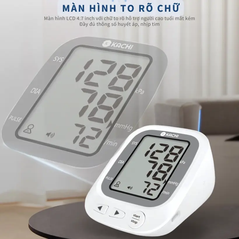 Máy đo huyết áp bắp tay Kachi JN-163B- kết quả tiếng Việt - Ảnh 7