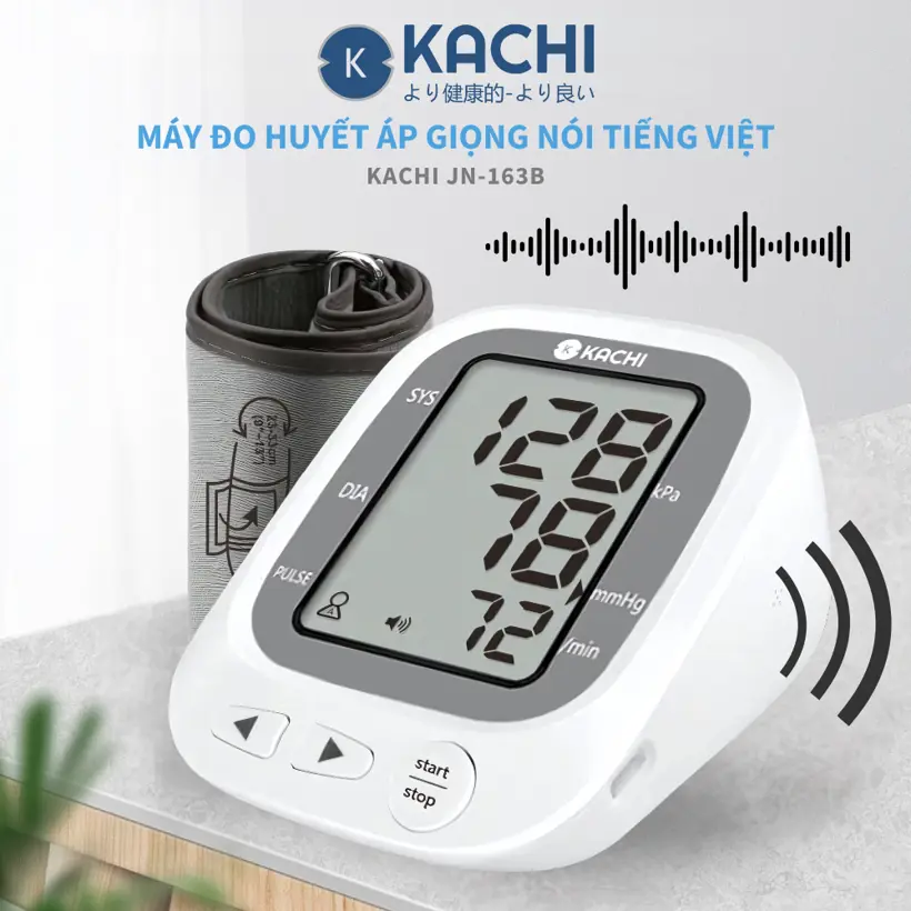 Máy đo huyết áp bắp tay Kachi JN-163B- kết quả tiếng Việt - Ảnh 3