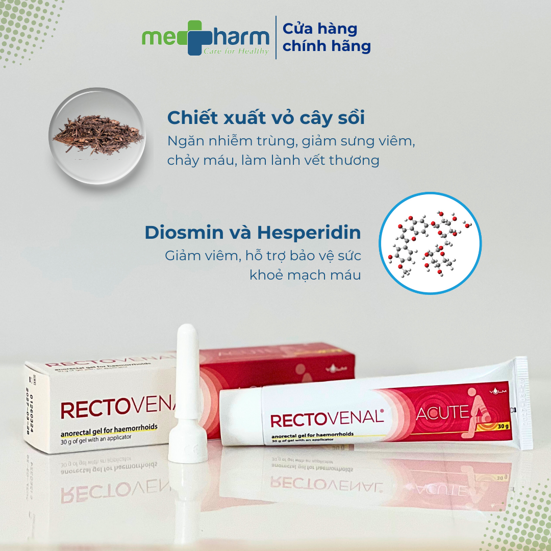 Gel bôi trĩ RECTOVENAL®ACUTE (Tuýp 30g), nguồn gốc tự nhiên - Ảnh 3