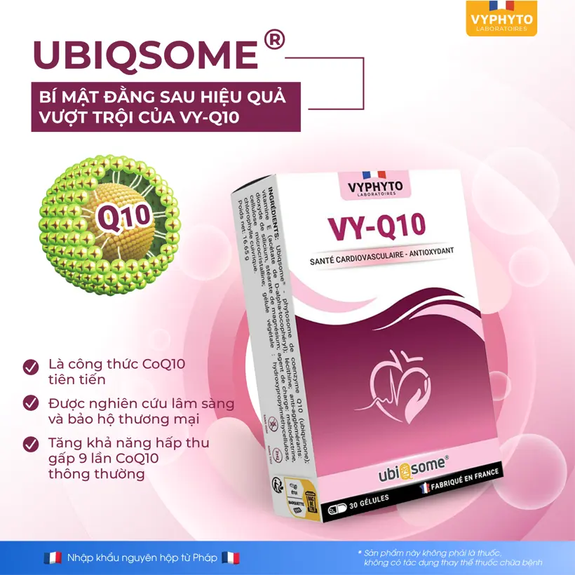 VY-Q10 - tốt cho tim mạch, Bổ sung Coenzyme Q10 - Ảnh 2